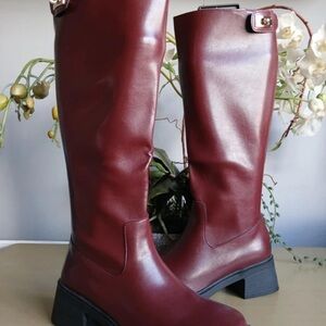 Elegant Over the Knee Wine Boots